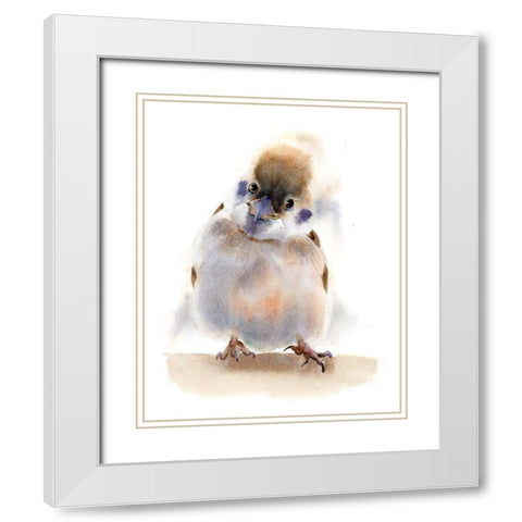 You Talkin to Me? White Modern Wood Framed Art Print with Double Matting by Shefranov, Olga