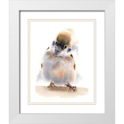 You Talkin to Me? White Modern Wood Framed Art Print with Double Matting by Shefranov, Olga