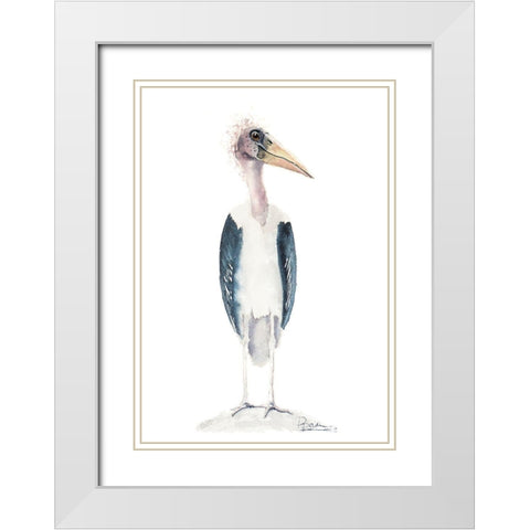 Derp White Modern Wood Framed Art Print with Double Matting by Shefranov, Olga