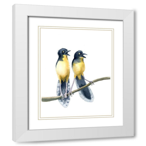 Whaaaa?! White Modern Wood Framed Art Print with Double Matting by Shefranov, Olga