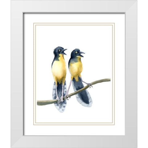 Whaaaa?! White Modern Wood Framed Art Print with Double Matting by Shefranov, Olga