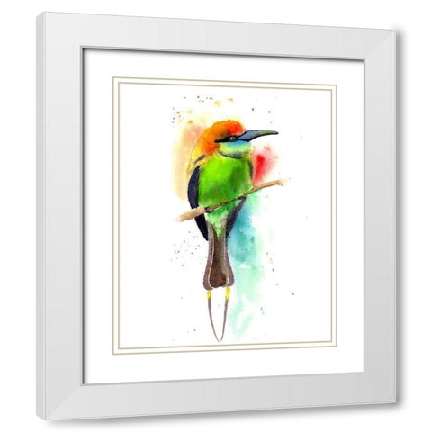 Neon White Modern Wood Framed Art Print with Double Matting by Shefranov, Olga