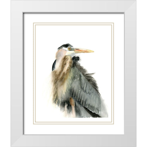 Wildling White Modern Wood Framed Art Print with Double Matting by Shefranov, Olga