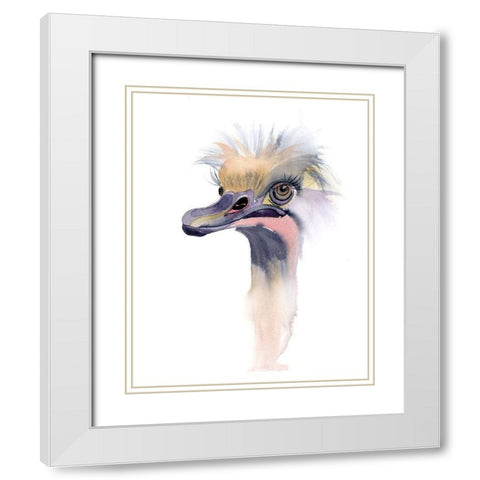 Lashes White Modern Wood Framed Art Print with Double Matting by Shefranov, Olga
