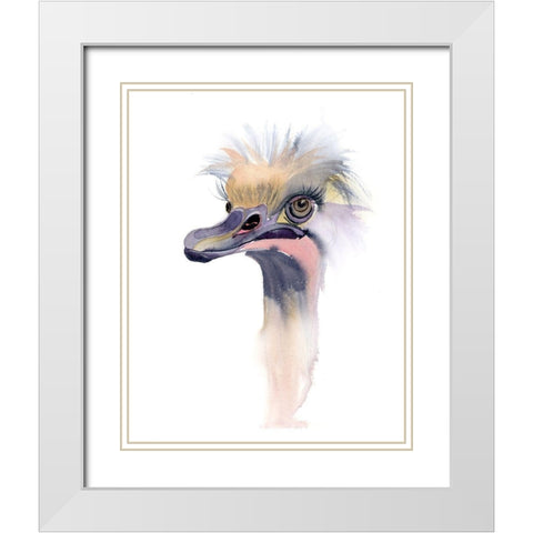 Lashes White Modern Wood Framed Art Print with Double Matting by Shefranov, Olga