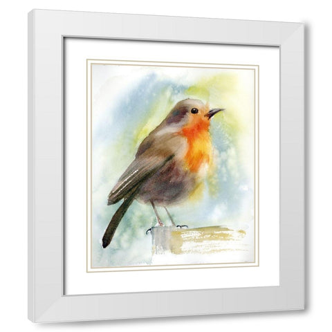 Orange Chest White Modern Wood Framed Art Print with Double Matting by Shefranov, Olga