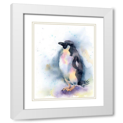 Penguin I White Modern Wood Framed Art Print with Double Matting by Shefranov, Olga