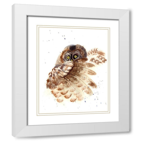 Oooh White Modern Wood Framed Art Print with Double Matting by Shefranov, Olga