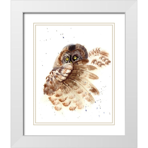 Oooh White Modern Wood Framed Art Print with Double Matting by Shefranov, Olga