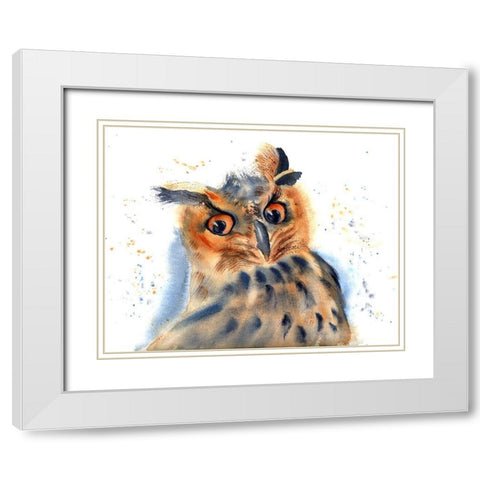 Oh really? White Modern Wood Framed Art Print with Double Matting by Shefranov, Olga