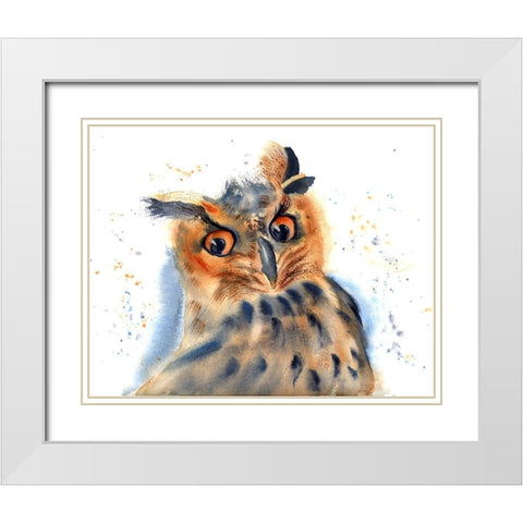 Oh really? White Modern Wood Framed Art Print with Double Matting by Shefranov, Olga