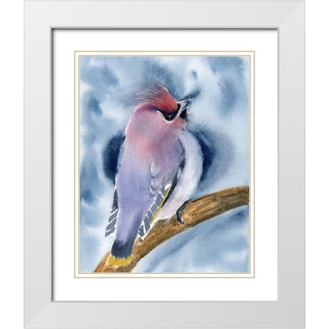 Perched II White Modern Wood Framed Art Print with Double Matting by Shefranov, Olga