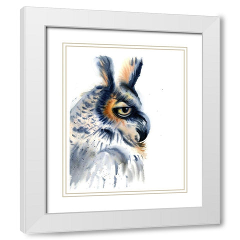 Profile White Modern Wood Framed Art Print with Double Matting by Shefranov, Olga