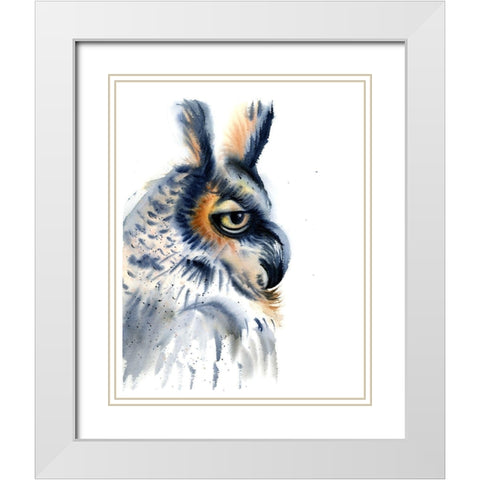 Profile White Modern Wood Framed Art Print with Double Matting by Shefranov, Olga