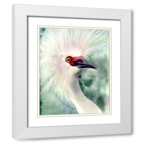 Crazy Hair White Modern Wood Framed Art Print with Double Matting by Shefranov, Olga
