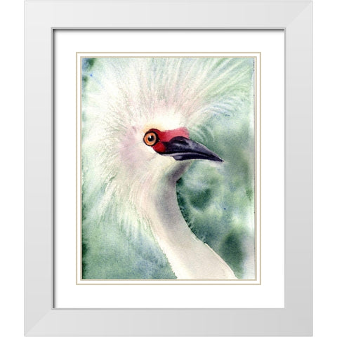 Crazy Hair White Modern Wood Framed Art Print with Double Matting by Shefranov, Olga