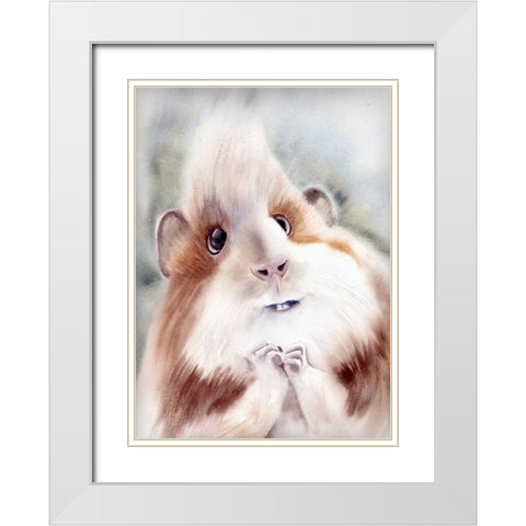 Oliver White Modern Wood Framed Art Print with Double Matting by Shefranov, Olga