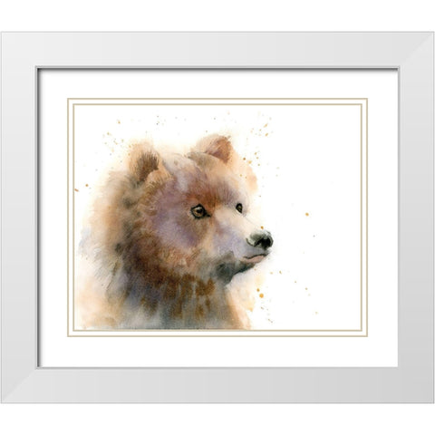 Bear II White Modern Wood Framed Art Print with Double Matting by Shefranov, Olga