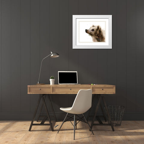 Bear III White Modern Wood Framed Art Print with Double Matting by Shefranov, Olga