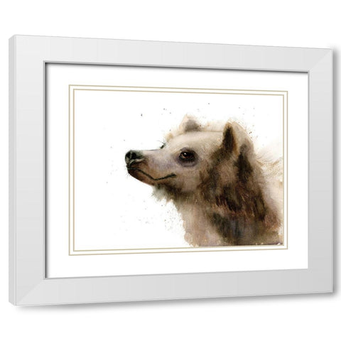 Bear III White Modern Wood Framed Art Print with Double Matting by Shefranov, Olga