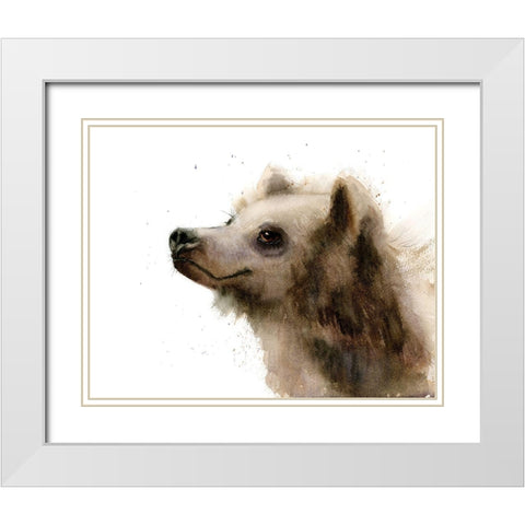 Bear III White Modern Wood Framed Art Print with Double Matting by Shefranov, Olga