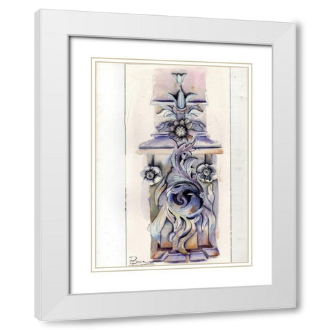 Fountain White Modern Wood Framed Art Print with Double Matting by Shefranov, Olga