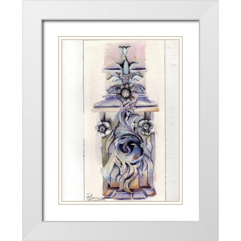 Fountain White Modern Wood Framed Art Print with Double Matting by Shefranov, Olga
