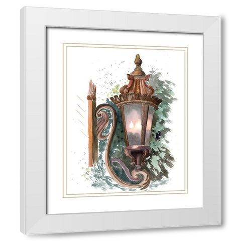 Lantern II White Modern Wood Framed Art Print with Double Matting by Shefranov, Olga