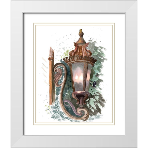 Lantern II White Modern Wood Framed Art Print with Double Matting by Shefranov, Olga