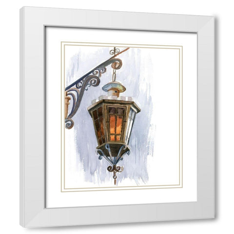 Lantern III White Modern Wood Framed Art Print with Double Matting by Shefranov, Olga