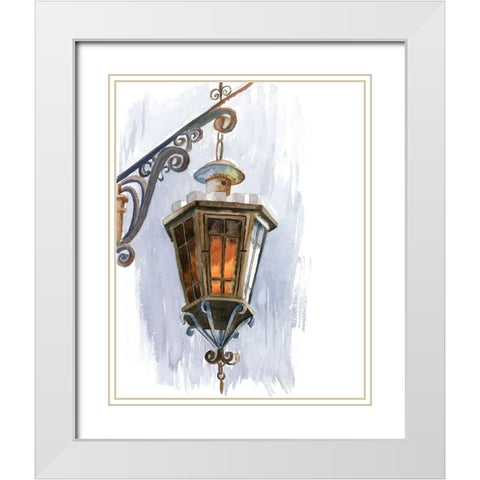 Lantern III White Modern Wood Framed Art Print with Double Matting by Shefranov, Olga