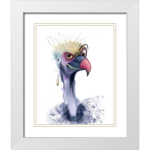 Eyebrow White Modern Wood Framed Art Print with Double Matting by Shefranov, Olga