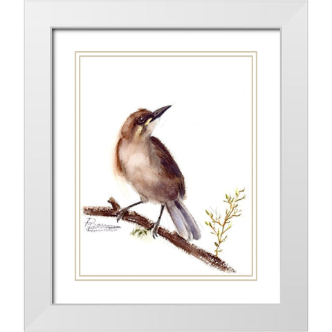 Cold Shoulder White Modern Wood Framed Art Print with Double Matting by Shefranov, Olga