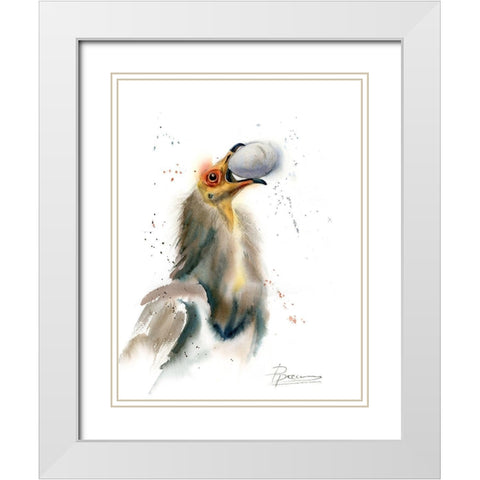 Egg Thief White Modern Wood Framed Art Print with Double Matting by Shefranov, Olga