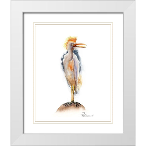 Ginger White Modern Wood Framed Art Print with Double Matting by Shefranov, Olga