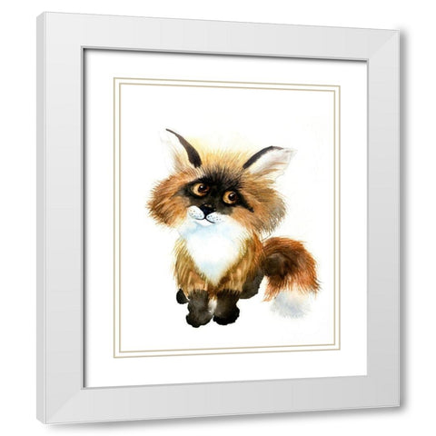 Creature White Modern Wood Framed Art Print with Double Matting by Shefranov, Olga