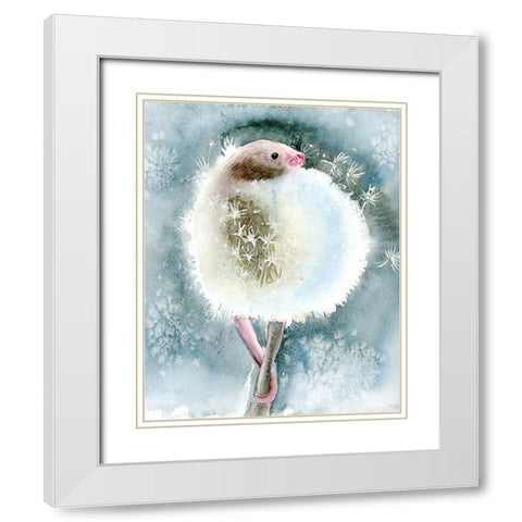 Creature II White Modern Wood Framed Art Print with Double Matting by Shefranov, Olga