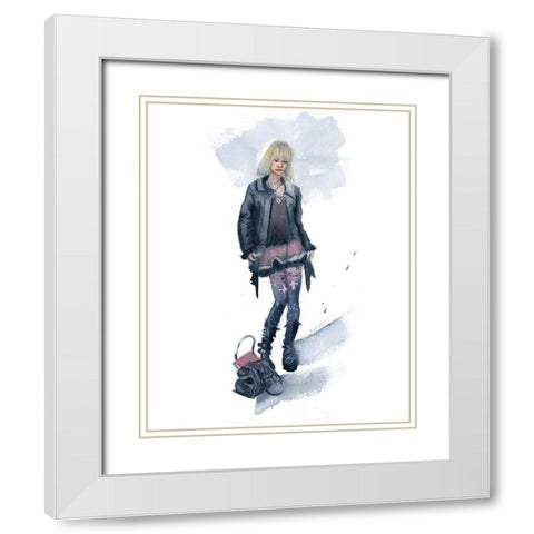 Fashion White Modern Wood Framed Art Print with Double Matting by Shefranov, Olga