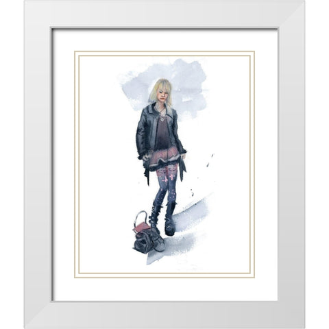 Fashion White Modern Wood Framed Art Print with Double Matting by Shefranov, Olga