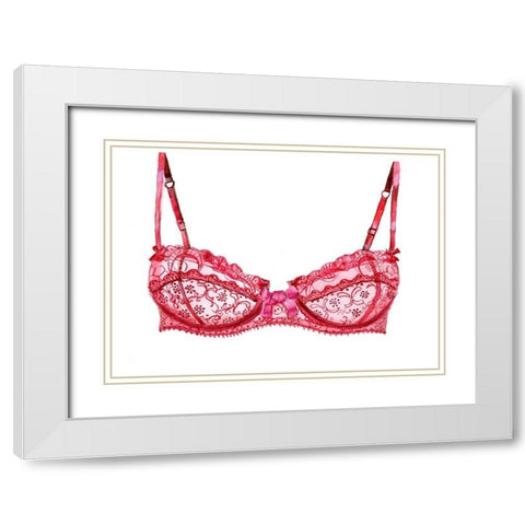 Bra White Modern Wood Framed Art Print with Double Matting by Shefranov, Olga