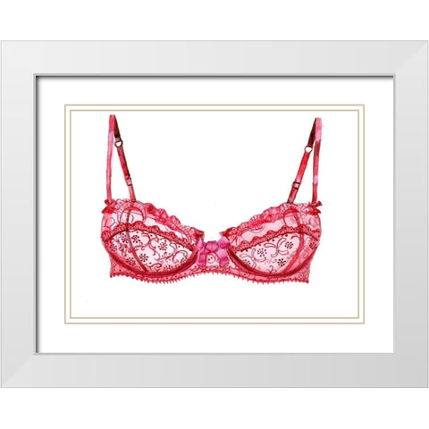 Bra White Modern Wood Framed Art Print with Double Matting by Shefranov, Olga