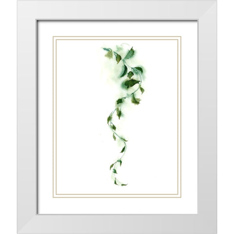 Vine White Modern Wood Framed Art Print with Double Matting by Shefranov, Olga