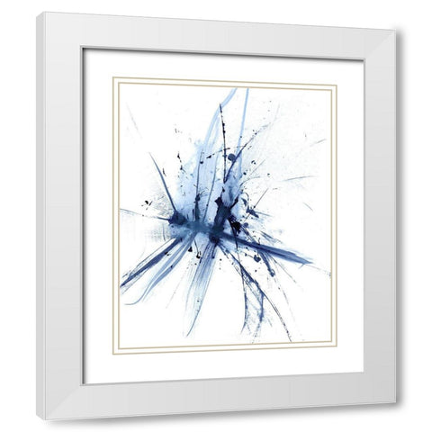 Figurative in Navy III White Modern Wood Framed Art Print with Double Matting by Shefranov, Olga