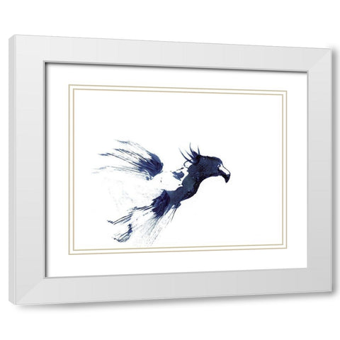 Figurative in Navy VI White Modern Wood Framed Art Print with Double Matting by Shefranov, Olga