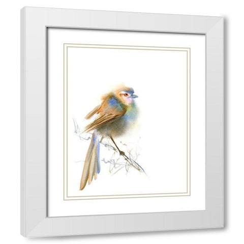 Olivia White Modern Wood Framed Art Print with Double Matting by Shefranov, Olga