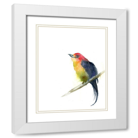 Luann White Modern Wood Framed Art Print with Double Matting by Shefranov, Olga