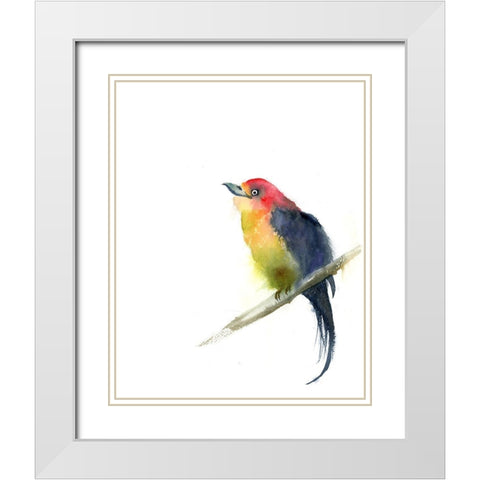 Luann White Modern Wood Framed Art Print with Double Matting by Shefranov, Olga