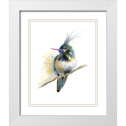 Dorinda White Modern Wood Framed Art Print with Double Matting by Shefranov, Olga