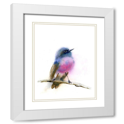 Brittany White Modern Wood Framed Art Print with Double Matting by Shefranov, Olga