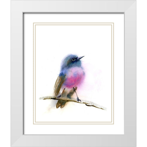 Brittany White Modern Wood Framed Art Print with Double Matting by Shefranov, Olga